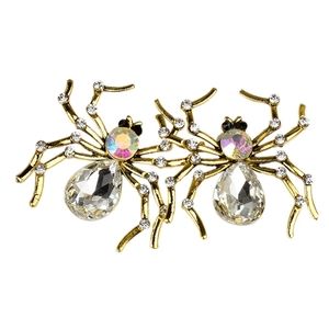 Oversized Jeweled Spider Statement Earrings